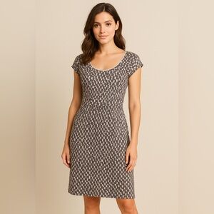 ✨ Boden Women’s Stretch Dress | Size 6 | Gray Geometric Print ✨